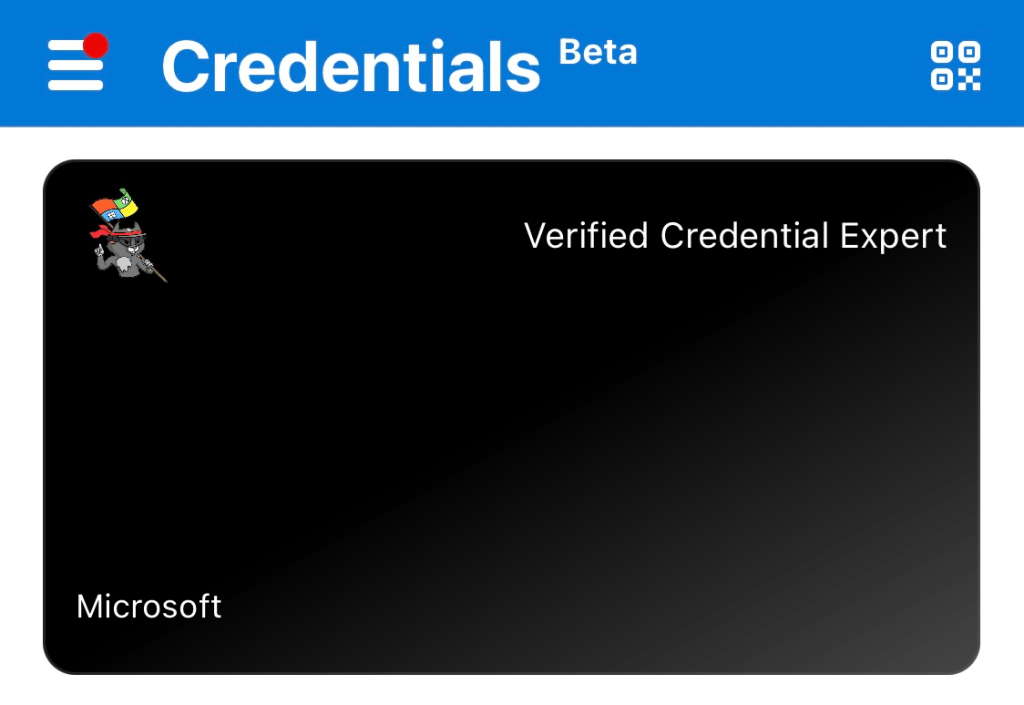 Verifiable Credentials Expert Card